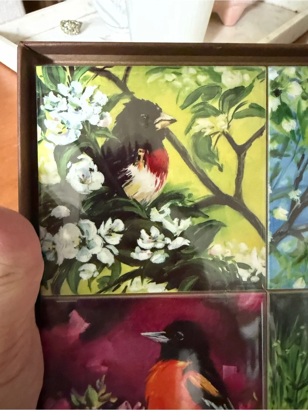 Art by Alyssa Orioles Coaster Set - NWT Box